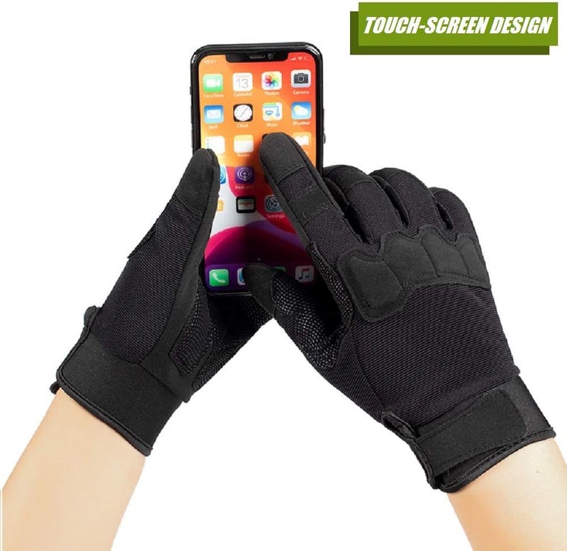 HYCOPROT Full Finger Gloves, Touch Screen Knuckle Protective Breathable Lightweight Outdoor Gloves for Shooting, Hunting, Motorcycling, Climbing - Image 4